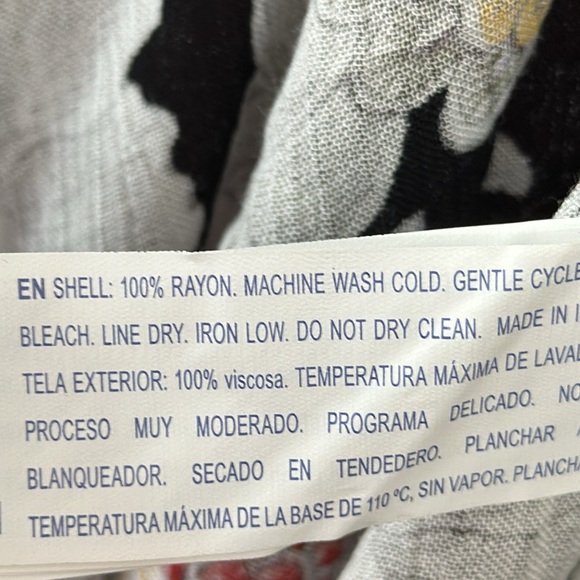 Forever 21 Black Floral Fringe Hem Kimono - Picture 5 of 5